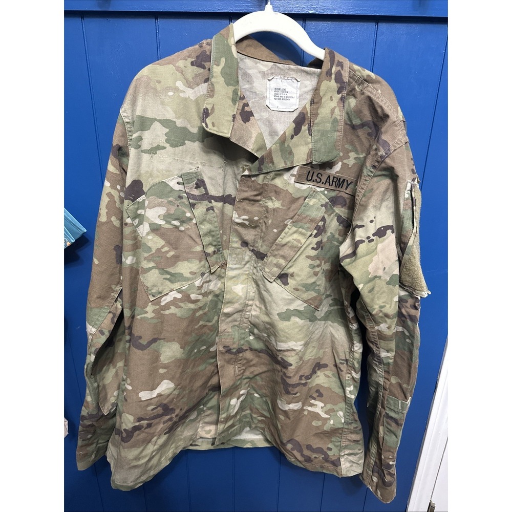 US Military Army Combat‎ Coat Mens Medium Long OCP Multicam Blouse Top Flame FR